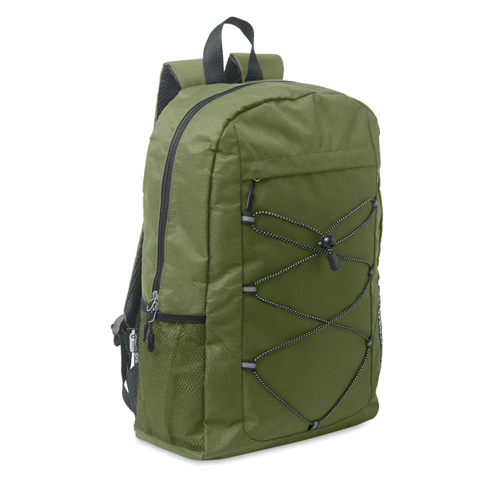 Sac à dos personnalisé 600D rPET HIGE vert armée vert
